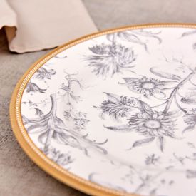 Prato De Sobremesa Alleanza De Cerâmica - Garden