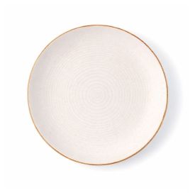 Prato de Sobremesa Cerâmica Naturalle Havan Casa 21Cm - Bege Brilhoso