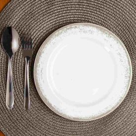 Prato De Sobremesa De Porcelana Névoa Cinza Schmidt - 19 cm