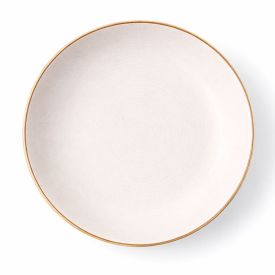 Prato Fundo de Cerâmica Naturalle Havan Casa 21,5Cm - Bege Brilhoso