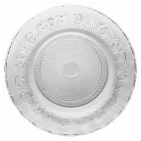 Prato para Bolo em Vidro Clear Daisy Ingá Import - 33cm