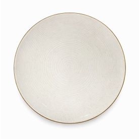 Prato Raso Cerâmica Naturalle Havan Casa 27Cm - Bege Brilhoso