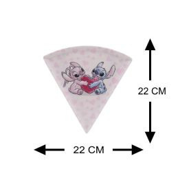 Prato Raso de Pizza Disney Stitch 22Cm - Angel e Stitch