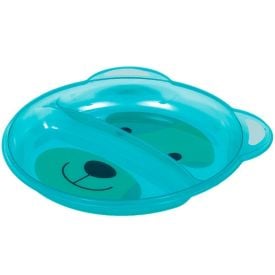 Prato Infantil Ursinho Com Divisória Buba - Azul
