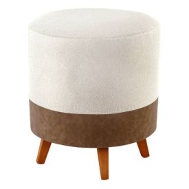 Puff Decorativo Barcelona Havan Casa - Marfim