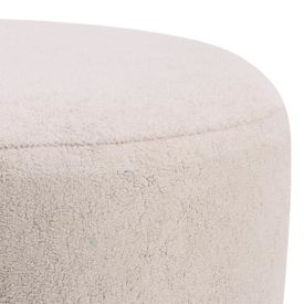 Puff Redondo Tecido Boucle Havan Casa - Camurça