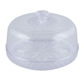 Queijeira Com Tampa Plasútil Glamour 18Cm - Transparente