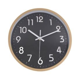 Relógio De Parede Bege Natural E Preto Havan Casa - 30cm