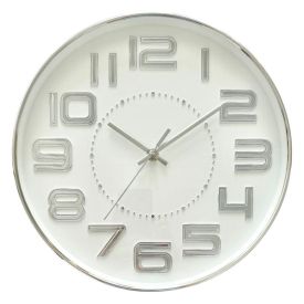 Relógio De Parede Branco Havan Casa 30Cm - Prata