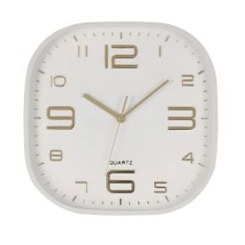 Relógio De Parede Fundo Branco Absoluto Havan Casa 30 Cm - Dourado