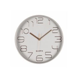Relógio De Parede Com Fundo Prateado Havan Casa 30 Cm - Rosé Gold