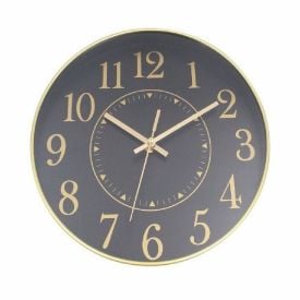 Relógio De Parede Dourado E Preto Havan Casa - 30 Cm