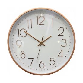 Relógio de Parede Redondo 30Cm Havan Casa - Rosa Ouro