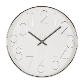 Relógio de Parede Redondo Havan Casa 30Cm - Prata