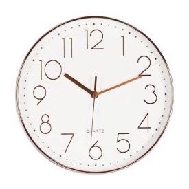 Relógio de Parede Redondo Havan Casa 30Cm - Ouro Rose