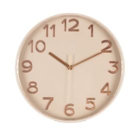Relógio Redondo De Parede Havan Casa 30 Cm - Bege