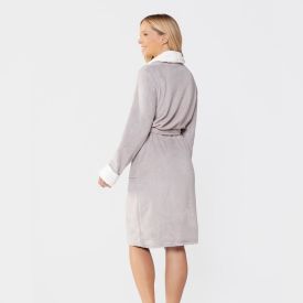 Roupão Adulto Gg Microfibra Elegance Havan Casa - Cinza Ice