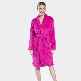 Roupão Adulto Microfibra m Havan - Pink Cítrico