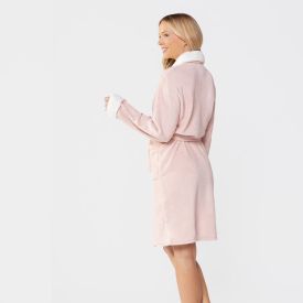 Roupão Adulto P Microfibra Elegance Havan Casa - Rosa Pálido