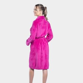 Roupão Adulto G Microfibra Paris Havan Casa - Pink