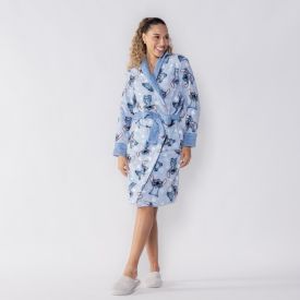 Roupão Adulto Unissex Disney Microfibra Gg - Stitch