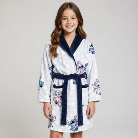 Roup&atilde;o Infantil G Microfibra Disney - Stitch e Angel