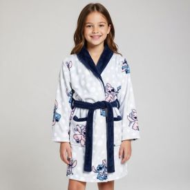 Roup&atilde;o Infantil m Microfibra Disney - Stitch e Angel