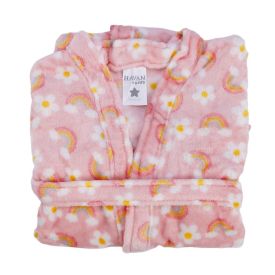 Roupão Infantil m Microfibra Lumini Havan Kids - Arco Íris Rosa