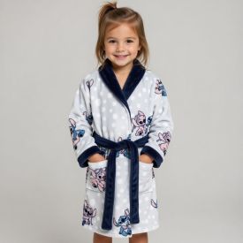 Roup&atilde;o Infantil P Microfibra Disney - Stitch e Angel