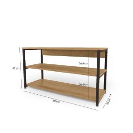 Sapateira Madri 3 Prateleiras Havan Casa - Freijó