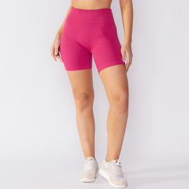 Short Fitness Feminino Sem Costura Scream Rosa Drama