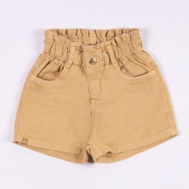 Short Sarja Clochard Infantil Menina 4 a 10 Anos Marmelada Bege