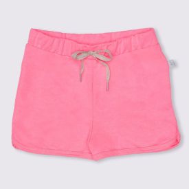 Shorts 1 a 3 anos Menina Moletinho Yoyo Kids Rosa Neon