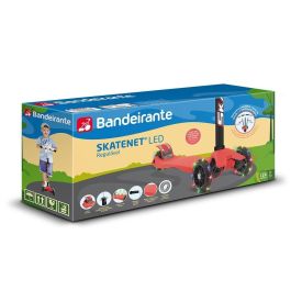 Skatenet Regulável Com Led Brinquedos Bandeirante - Vermelho
