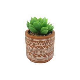 Suculenta Artificial com Vaso Cimento Havan Casa 10,5Cm - Sortido