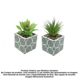 Suculenta Artificial com Vaso Cimento Havan Casa 15Cm - Sortido