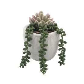 Suculenta Artificial com Vaso de Cimento Havan Casa 14,5Cm - Sortido