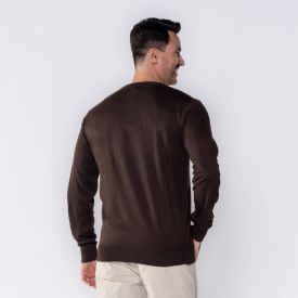 Suéter Masculino De Tricot Gola Redonda Marc Alain