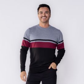 Suéter Masculino Listrado Marc Alain