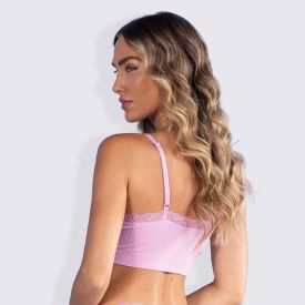 Sutiã Top Sem Costura Com Renda Camila Moretti