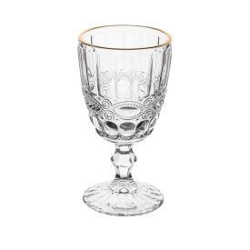 Taça De Água Libélula Com Filete Dourado Lyor - 300ml