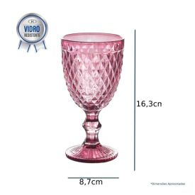 Taça De Água Bico De Jaca Havan Casa 320Ml - Rosa Diamante
