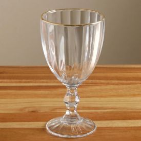 Taça de Água Atenas com Filete Dourado 320Ml - Havan Casa