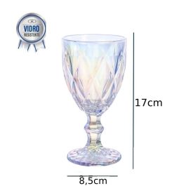 Taça De Água Diamante Rainbow Multipresentes 300Ml - Furta Cor
