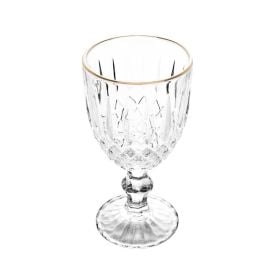 Taça De Água Greek Wolff 320Ml - Fio Dourado