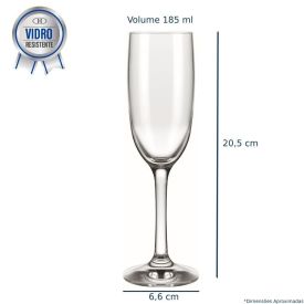 Taça De Champanhe De Vidro Royal Nadir - 185 ml