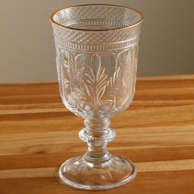 Taça de Água Florença Havan Casa Filete Dourado - 350ML