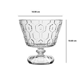 Taça Favos Para Sobremesa Em Cristal Ecológico 320Ml D10,9Xa10,6Cm