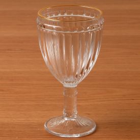 Taça de Água Empire Filete Dourado Lyor 325Ml - Vidro