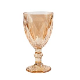 Taça de Água Diamond Metalizada 325Ml Lyor - Âmbar